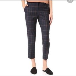 Theory striped plaid pants